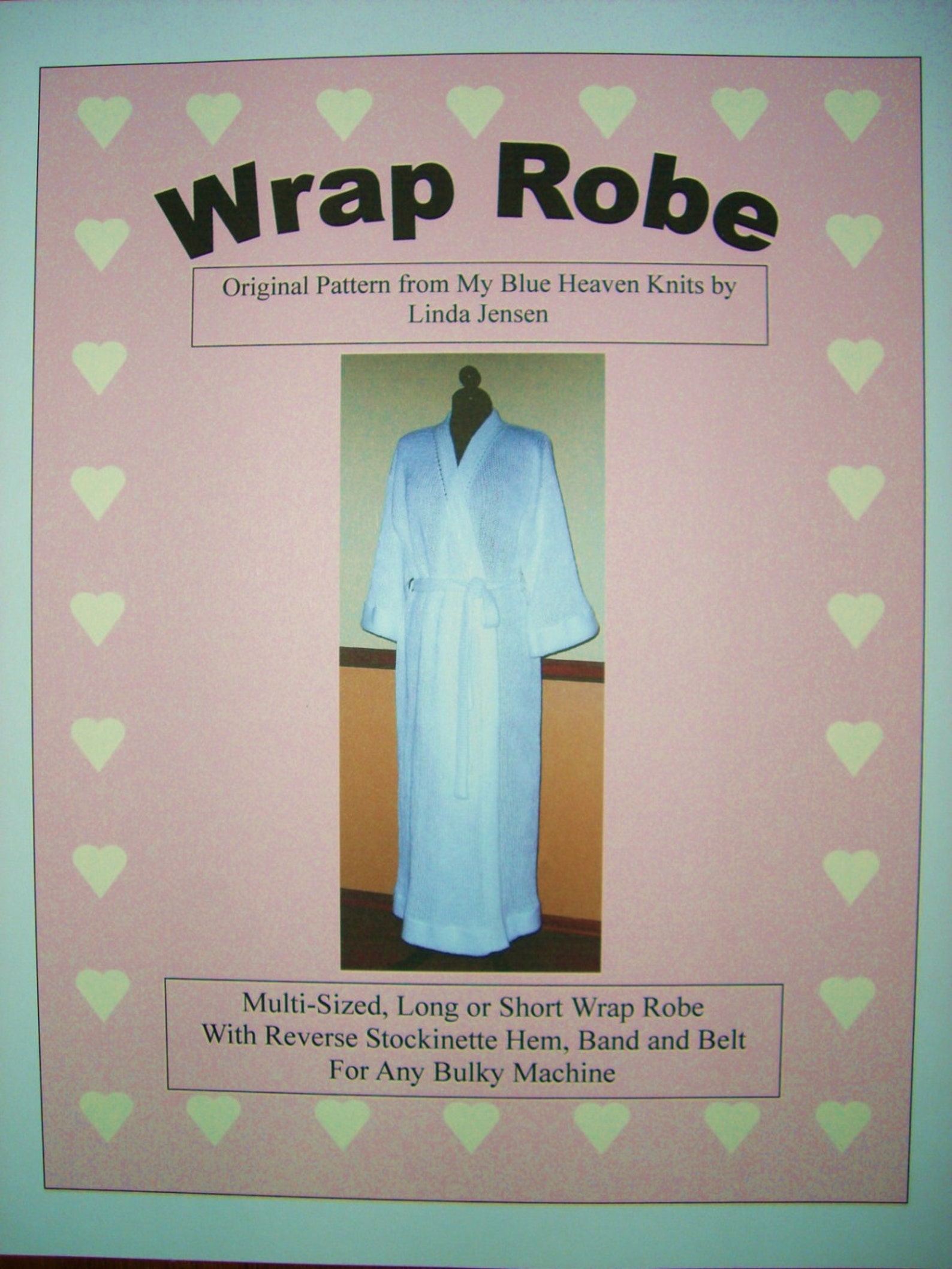Wrap Robe Machine Knit Pattern Etsy