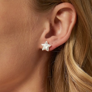 Baroque Pearl Earrings,Star Pearl Earrings,Minimalist Stud Earrings,Dainty Summer Earrings,Beach Earrings,Bridal Earrings,Bridesmaid Gifts