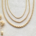 18K Gold Filled Chain Necklace,Rope Chain Necklace,Twist Chian,Everday Chain Necklace,Dainty Chain,Chain for Man & Women,Christmas Gifts
