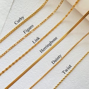 18K Gold Filled Chain Necklace,Curb Chian,Figaro Chain,Paperclip Chain,Herringbone Chain,Dainty Chain,Twist Chain,Gift for Her,Mothers Day