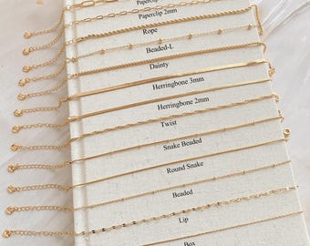 18 kt gold filled armbanden, paperclipketting, visgraatketting, touw, slangenkettingarmband, alledaagse armband, sierlijke armband, minimalistische armband