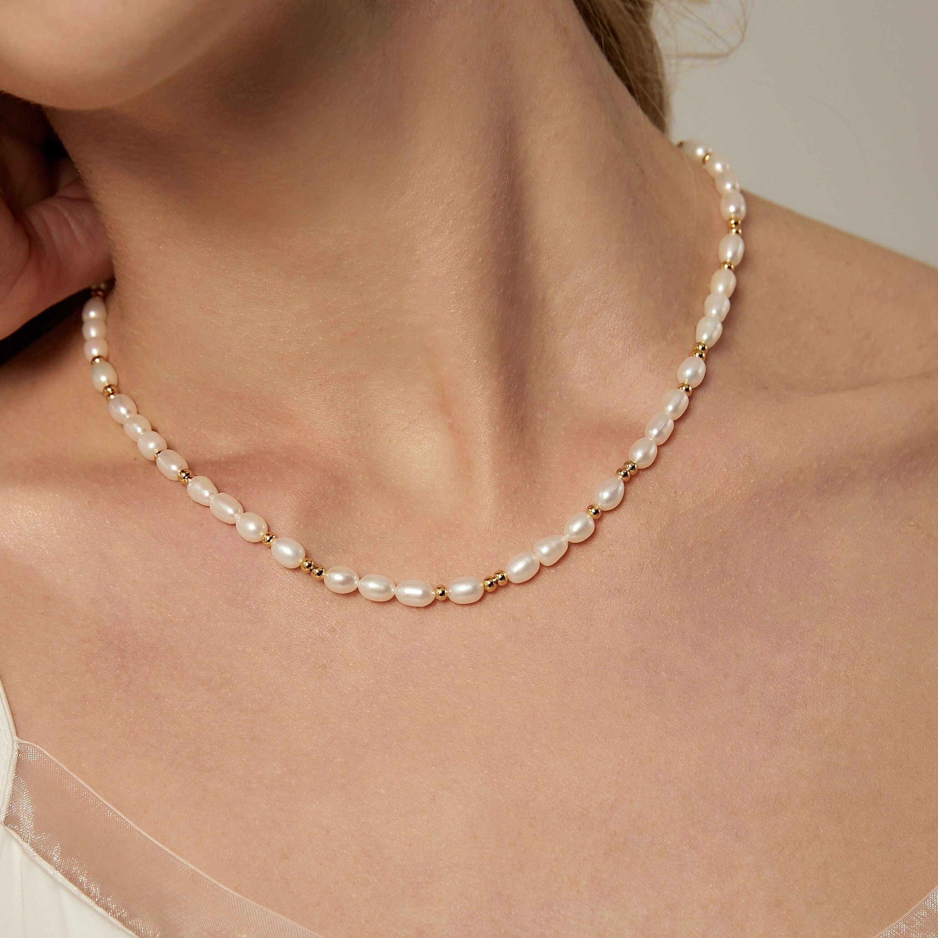 ILucky Collar De Perlas Para Mujer, Gargantilla De Estilo Vintage