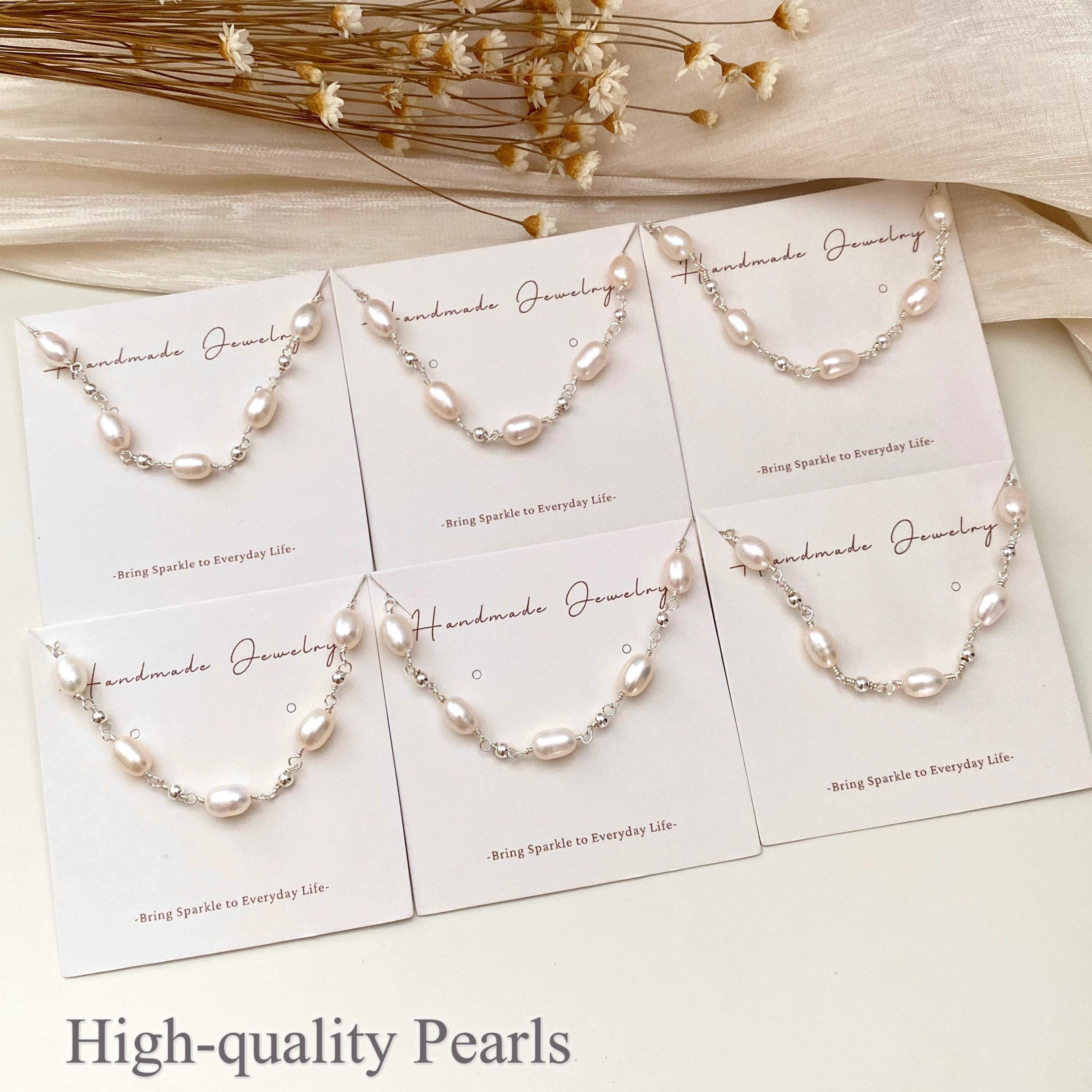 Zierliches Süßwasserperlen Armband,Echte Perlen Armband,Silber Braut Armband,Minimalistisches Armband,Brautjungfern Geschenk,Hochzeitsschmuck Set