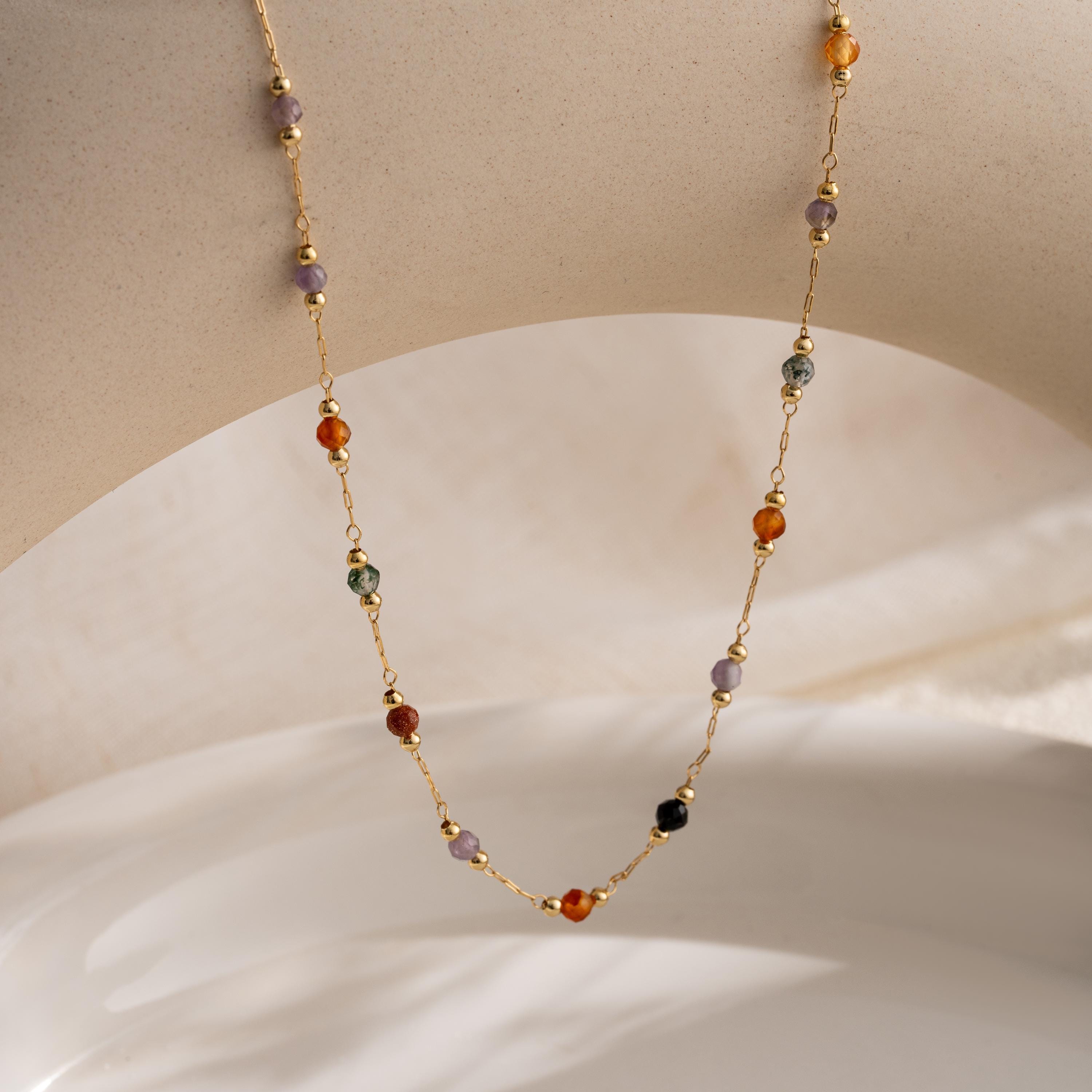 Beaded Gemstone Necklace