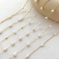 Dainty Natural Freshwater Pearl Necklace,Gold Chain Pearl Necklace,Pearl Choker,Multiple Pearl Necklace,Wedding Necklaces,Valentine's Gifts