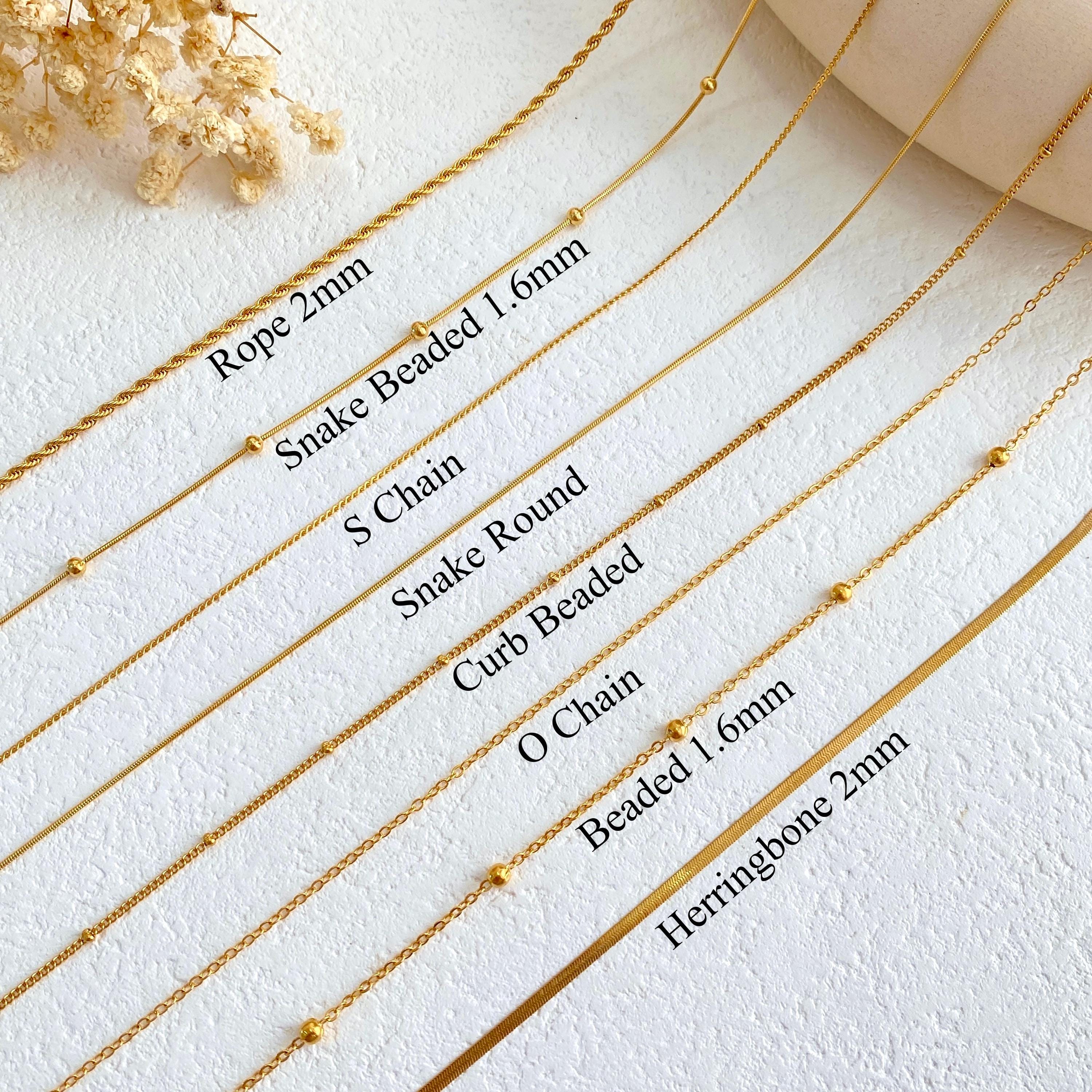18K Gold Filled Chain Necklace,necklace Chain,curb Chian,box Chain