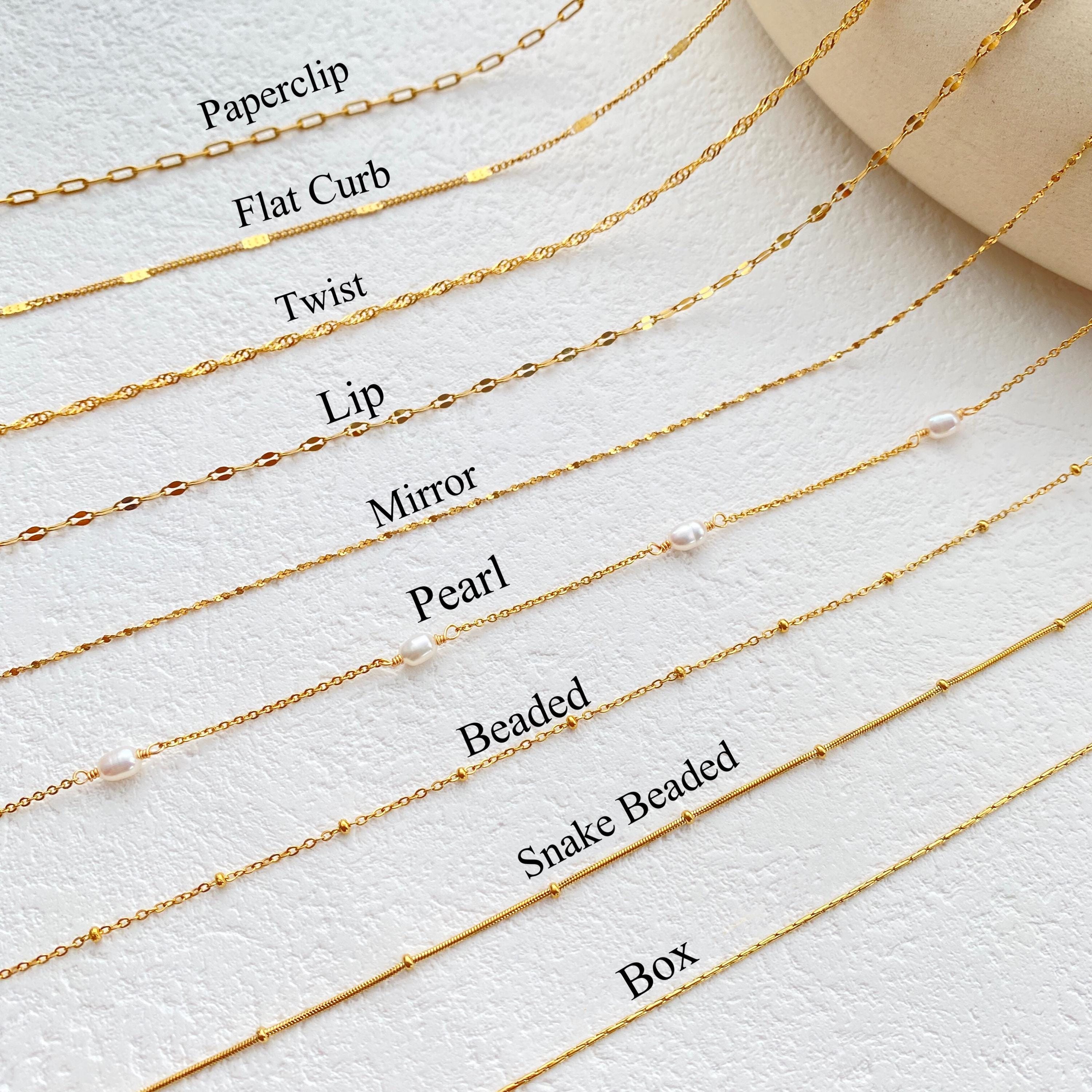 18K Gold Filled Chain Necklace,Pearl Chain,Curb Chian,Box Chain,Paperclip Chain,Twist Chain,Dainty Chain,Gift for Her,Mothers Day Gifts
