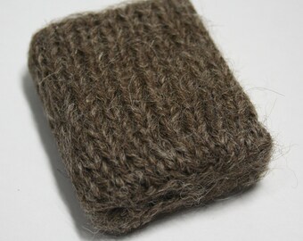 Knit Felted Mini Soap Bars - Dark Grey