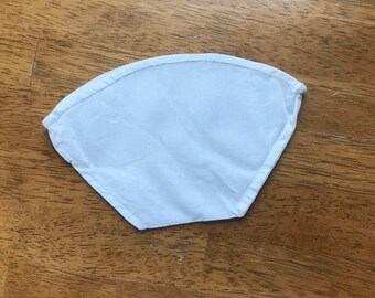 Reusable Muslin #4 Coffee Filter Hand-Stitched with French Seam