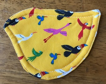 Bird-Shaped Coaster Made From Cotton Bird Fabric - Portion of Proceeds Donated to Bird Rescue