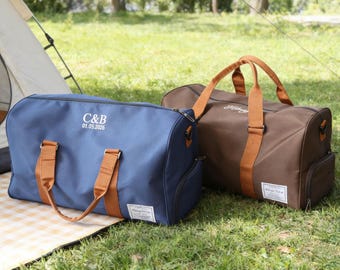 Men's custom duffel bag,Personalized weekend bag,Groomsmen gift,Oxford Fabric groomsmen bag,Best men's gift,Embroidered travel bag with name