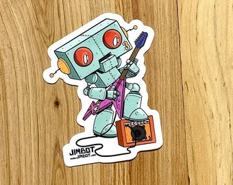 Guitar Bot - official JIMBOT vinyl sticker