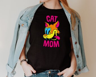 Cat Mom, Cat Person, Cat Dad, Cat lovers gift, cute cat shirt, funny cat shirt, psychedelic, cat gift