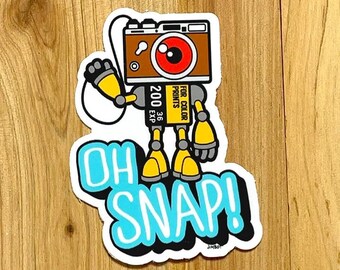 Oh Snap! - official JIMBOT vinyl sticker Camera
