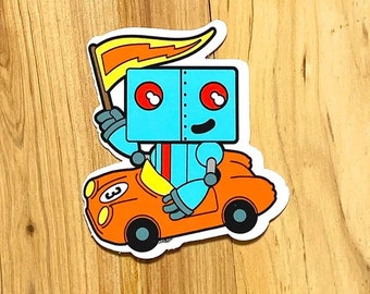 Driving Robot - official JIMBOT vinyl sticker