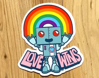 Love Wins - official JIMBOT vinyl sticker