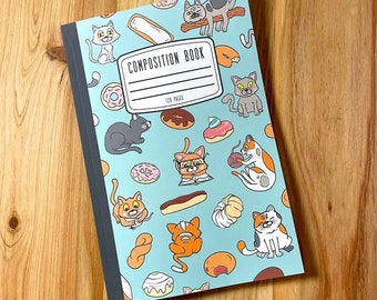 Cats and Donuts - Journal/Composition Book - JIMBOT