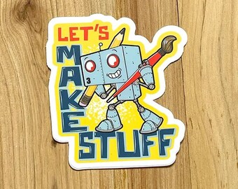 Let's Make Stuff - official JIMBOT vinyl sticker