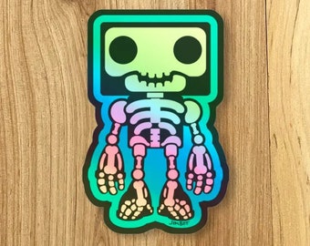 Robot Skeleton - official JIMBOT holographic vinyl sticker