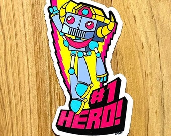 Number 1 Hero - official JIMBOT vinyl sticker