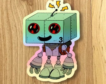 Adventure Bot - official JIMBOT holographic vinyl sticker