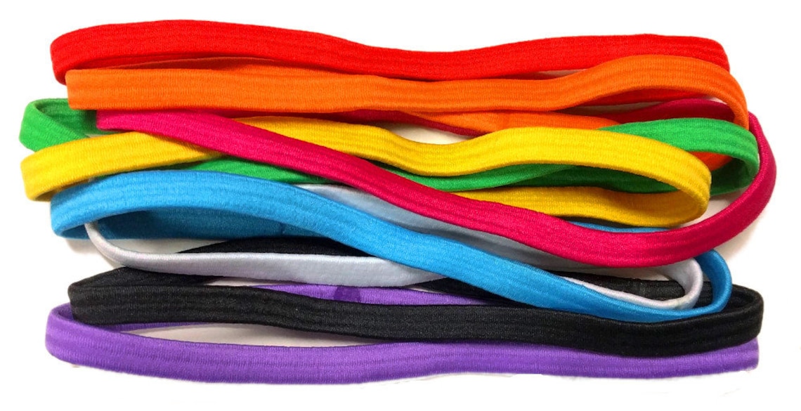 Thick Elastic Headbands 12 or 72 thick stretch headbands Etsy