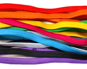 Thick Elastic Headbands - 12 or 72 thick stretch headbands, wholesale elastic headbands