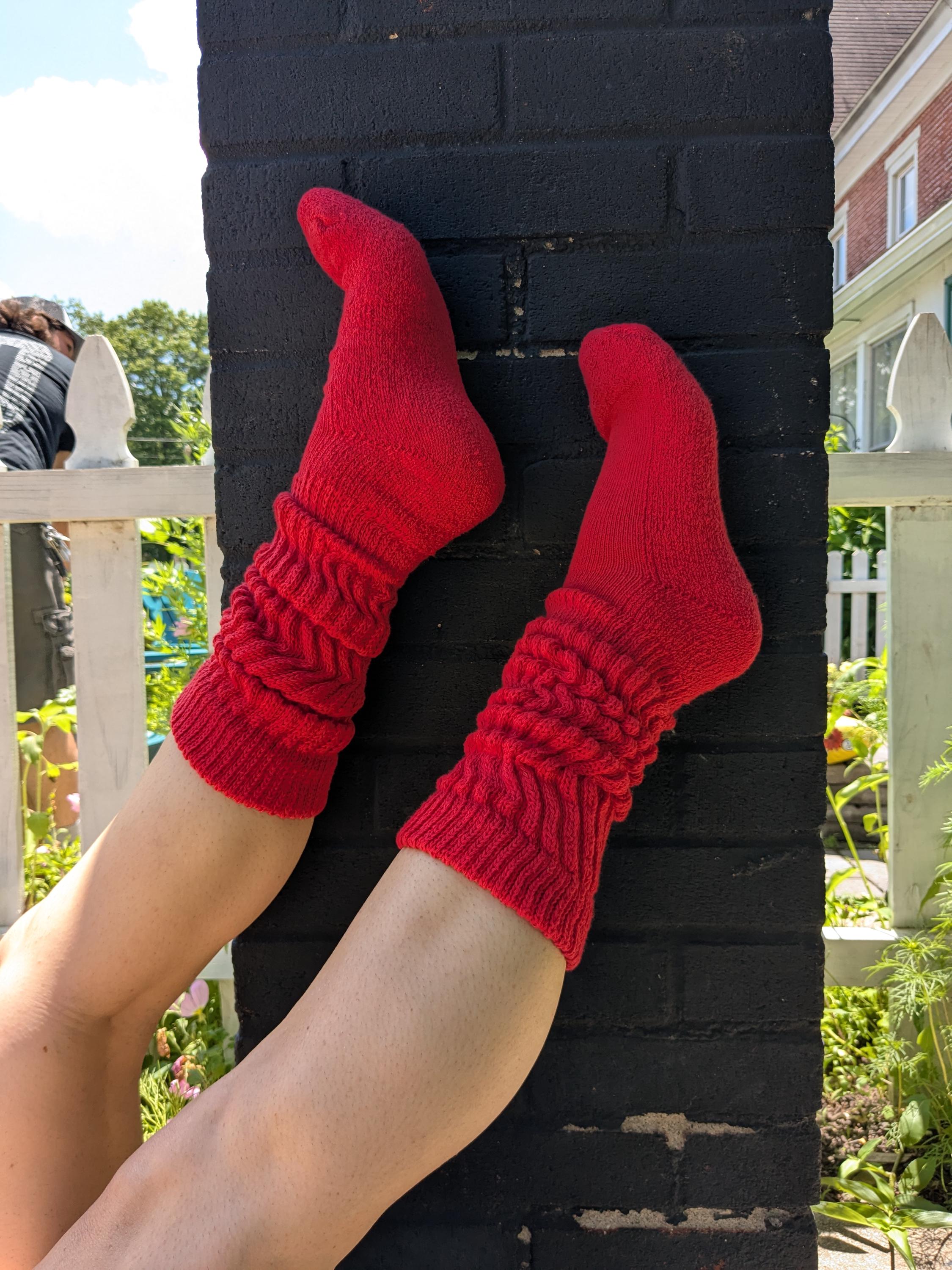 Vintage Ultimate Slouch Socks - Colorful Cotton/Nylon Socks For Women (Size 10-13)