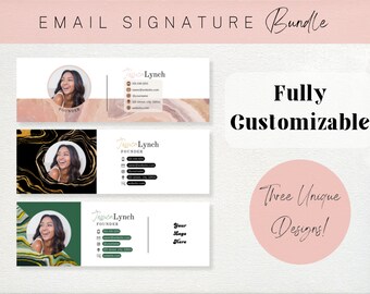 Email Signature Template for Gmail or Outlook: Professional Digital Signature and Email Marketing Template