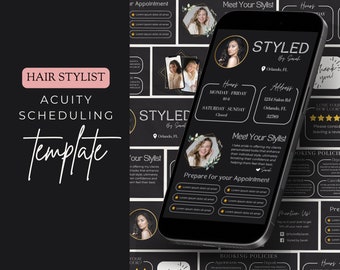 Acuity Scheduling Template | Acuity Website Template Hair Stylist | Acuity Website Template | Acuity Website Braider | Website Template