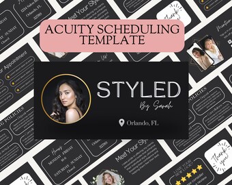 Acuity Scheduling Template | Acuity Website Template Hair Stylist | Acuity Website Template | Acuity Site | Acuity | Booking Website | Canva
