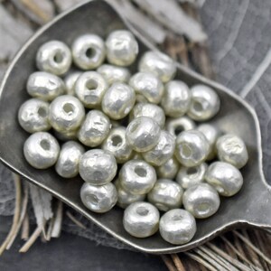 Baroque Pearls - Silver Seed Beads - 6/0 Seed Beads - Silver Spacer Beads - Miyuki Beads - Pearl Seed Beads - 4" Tube - 7.6 grams (4406)