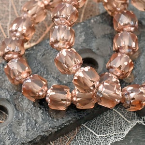 Czech Glass Beads Cathedral Beads Fire Polished Beads 6mm Beads Copper Beads 15pcs 5169 image 2