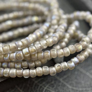 Perles Trica - Perles de rocaille - Perles en verre tchèque - 4 x 3 mm - Perles Picasso - Taille 6 - 50 pièces (2567)