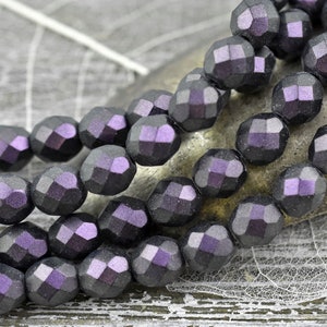 Czech Glass Beads Fire Polished Beads Round Beads Polychrome Beads Choose Your Size image 4