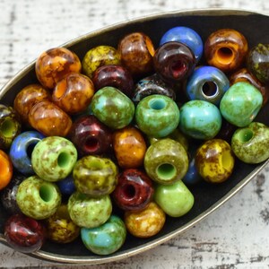 Picasso Beads Czech Glass Beads Seed Beads Size 2 Beads 2/0 Beads 6x4mm image 3