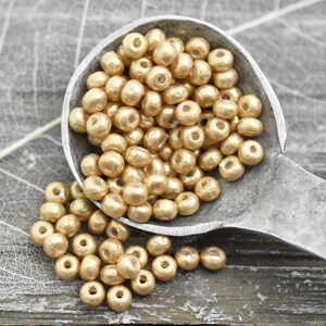 Baroque Pearls Gold Seed Beads 6/0 Seed Beads Gold Spacer Beads Miyuki Beads Pearl Seed Beads 4 Tube 7.6 grams 362 image 2