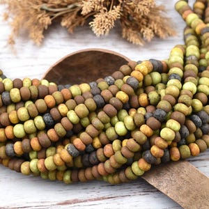 Picasso Seed Beads - Aged Picasso Beads - Czech Glass Beads - Size 5 Seed Beads - 5/0 - 20&quot; Strand - (5386)
