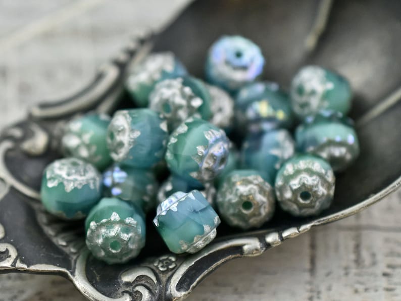 Picasso Beads Cathedral Beads Czech Glass Beads Fire Polish Beads 6mm or 8mm image 3