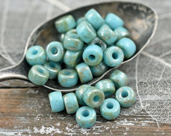 Size 2 Beads - Picasso Seed Beads - 2/0 Matubo Beads - Czech Glass Beads - Large Hole Beads - Seed Beads - 6x4mm - 20 grams (A338)