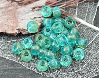 Matubo Beads - Large Hole Beads - Czech Glass Beads - Seed Beads - Picasso Beads - 2/0 Beads - Size 2 Beads - 6x4mm - 20 grams (3615)