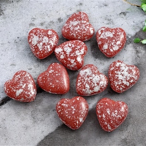 Red Heart Beads - Czech Glass Beads - Czech Glass Heart - 14mm - 10pcs - (5977)