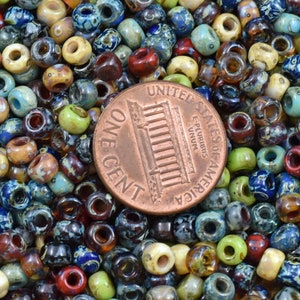 Picasso Seed Beads 6/0 Seed Beads Seed Bead Mix Miyuki Beads Mixed Seed Beads 5 Tube 20 grams 4894 image 2