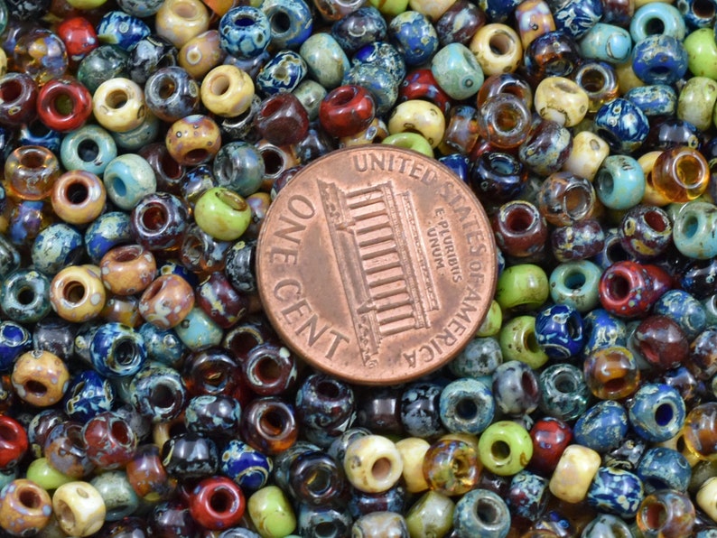 Picasso Seed Beads 6/0 Seed Beads Seed Bead Mix Miyuki Beads Mixed Seed Beads 5 Tube 20 grams 4894 image 2