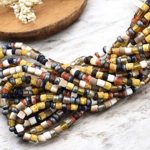 Picasso Seed Beads - Seed Beads - Czech Glass Beads - Size 6 Seed Beads - 6/0 - 20&quot; Strand - (5297)