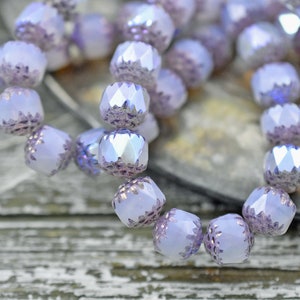 Czech Glass Beads Cathedral Beads Purple Beads Fire Polish Beads Choose from 6mm or 8mm image 7