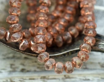 Czech Glass Beads - Rondelle Beads - Fire Polished Beads - Donut Beads - 3x5mm - 30pcs (6009)