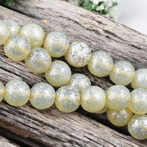 Czech Glass Beads - Round Beads - Picasso Beads - Druk Beads - 10mm Beads - 10mm - 10pcs (1633)