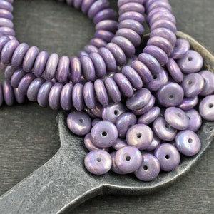 Czech Glass Beads - Rondelle Beads - Spacer Beads - 6mm Beads - Donut Beads - 6x2mm - 50pcs - (424)