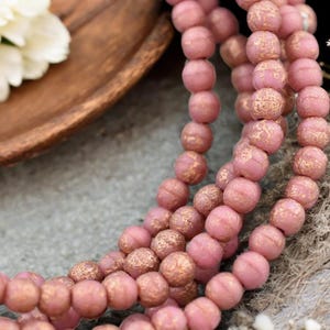 Czech Glass Beads - 4mm Beads - Druks - Druk Beads - Round Beads - 4mm Round Beads - Picasso Beads - 50pcs - (3338)